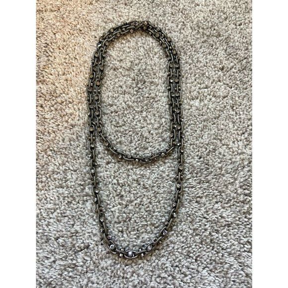 Unknown Jewelry - Gray Chain and Crystal Necklace